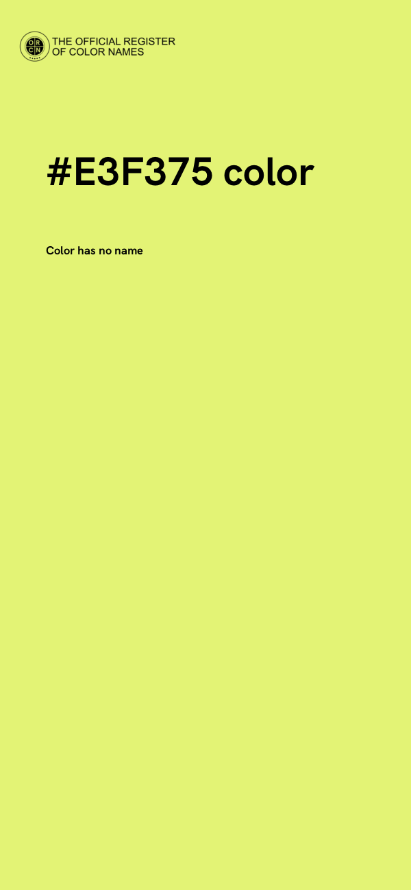 #E3F375 color image