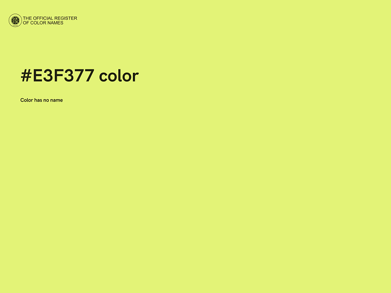 #E3F377 color image