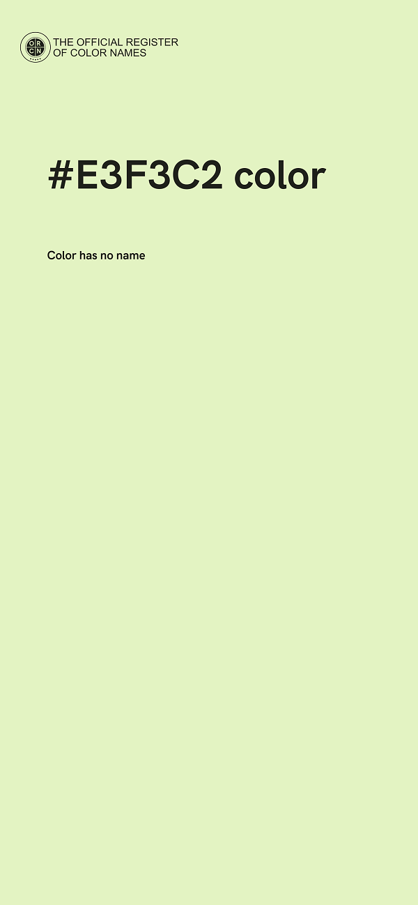#E3F3C2 color image