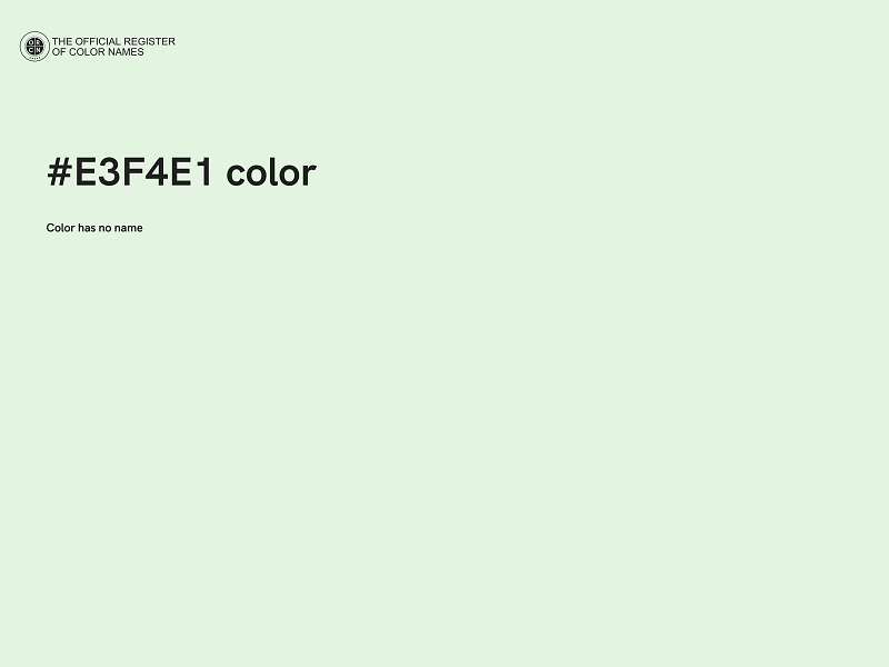 #E3F4E1 color image