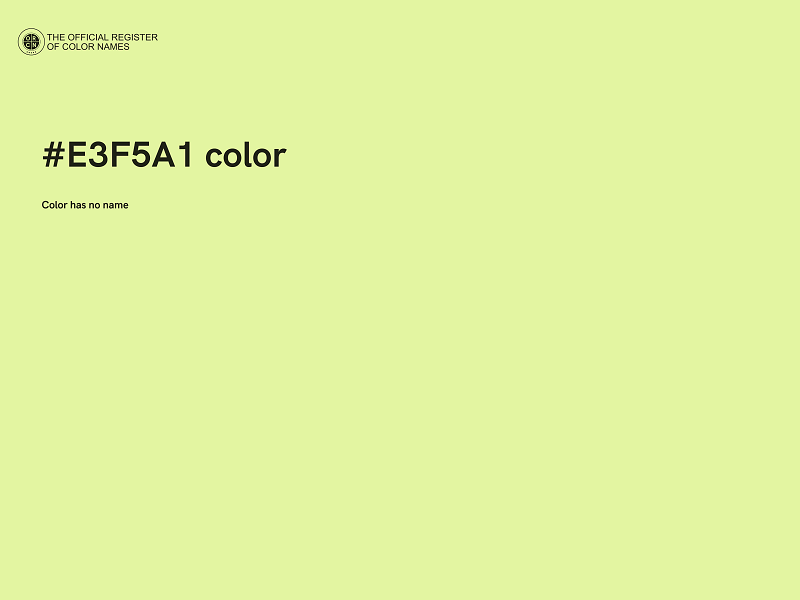 #E3F5A1 color image