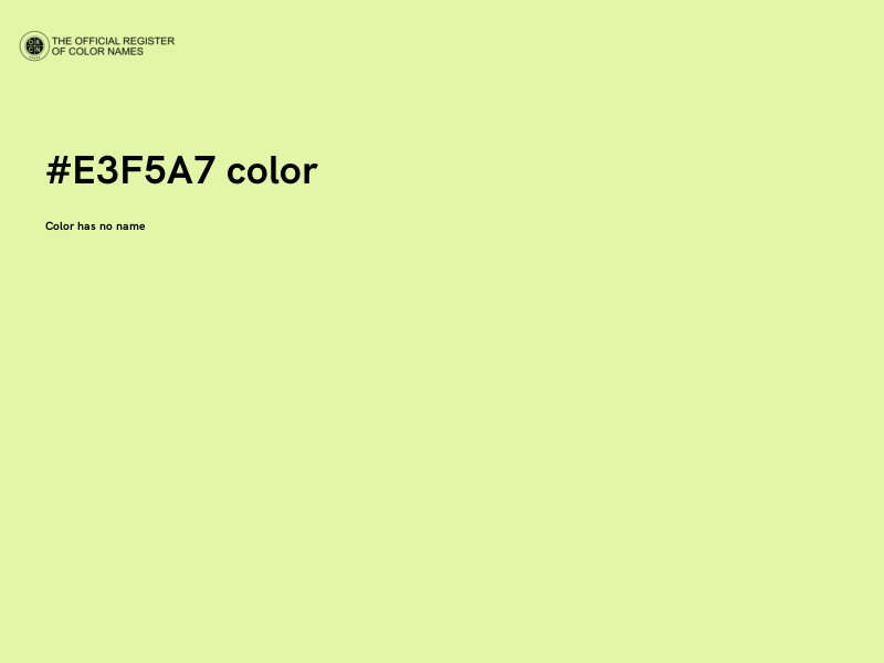 #E3F5A7 color image