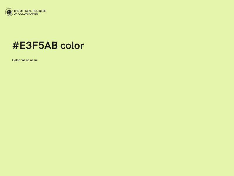 #E3F5AB color image