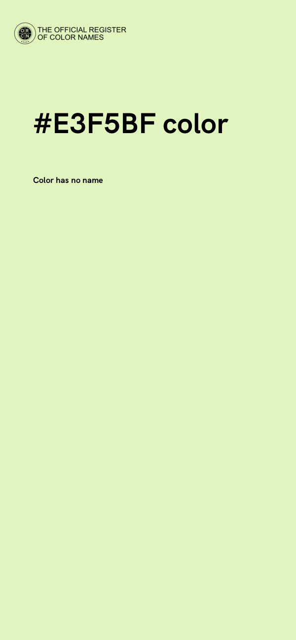 #E3F5BF color image