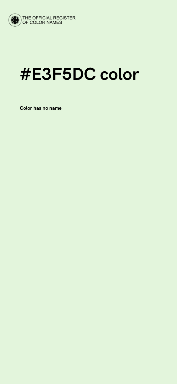 #E3F5DC color image