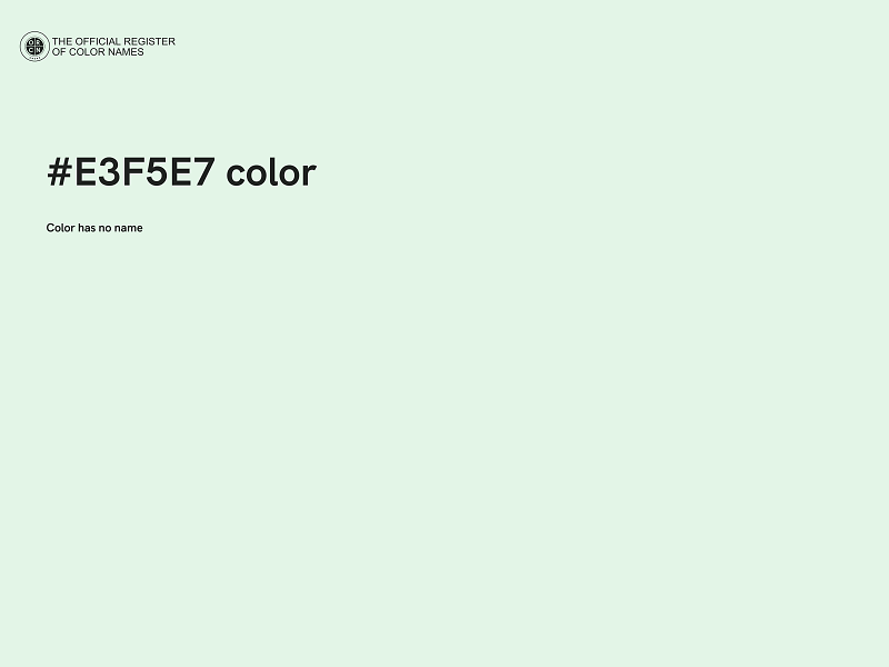 #E3F5E7 color image