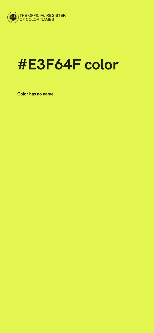 #E3F64F color image