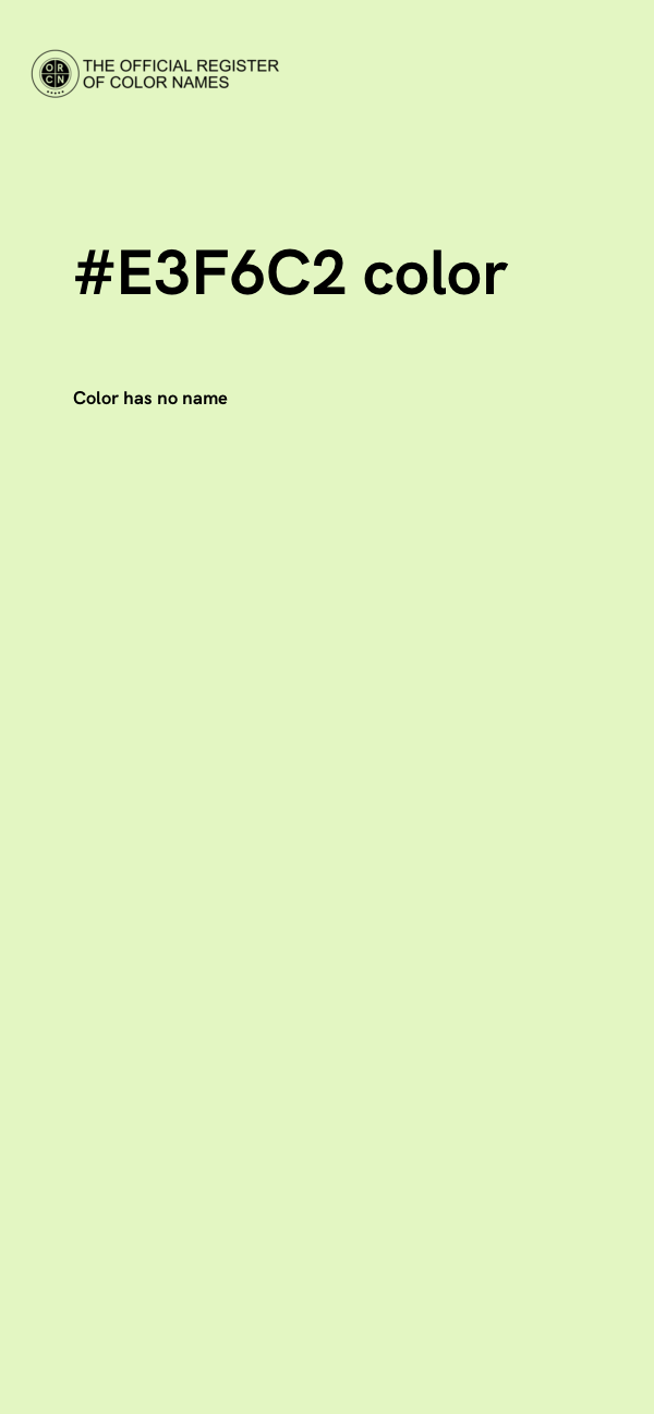 #E3F6C2 color image