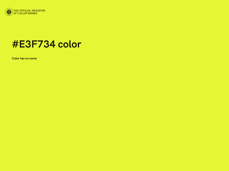 #E3F734 color image