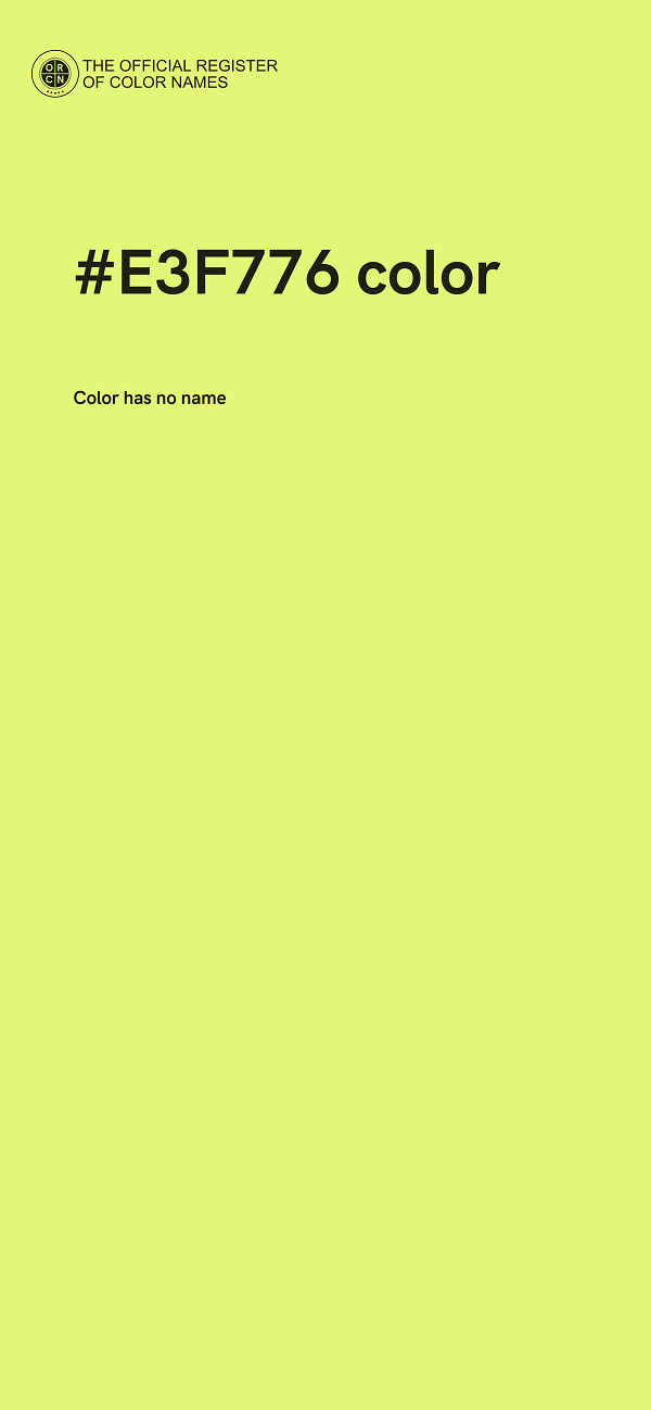 #E3F776 color image