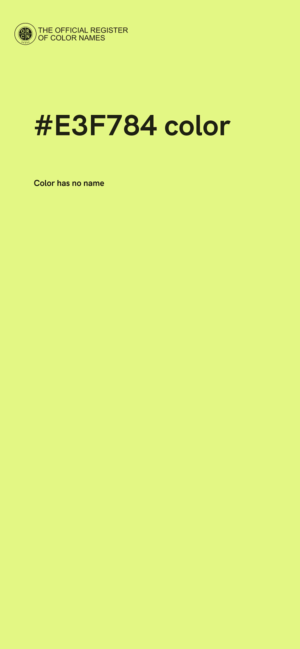 #E3F784 color image