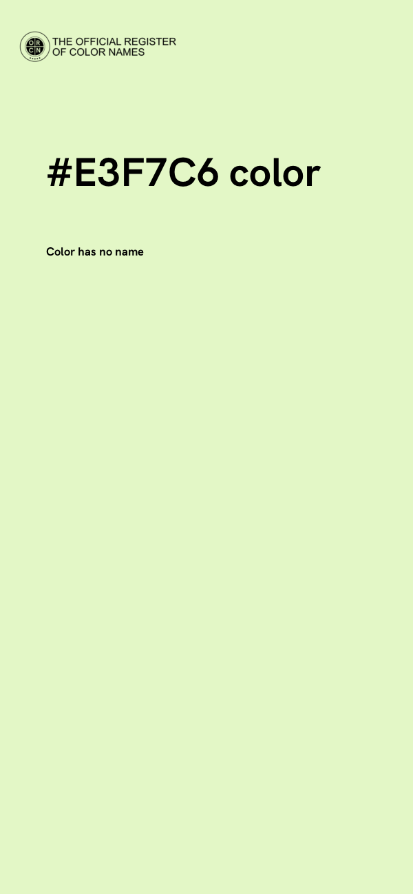 #E3F7C6 color image
