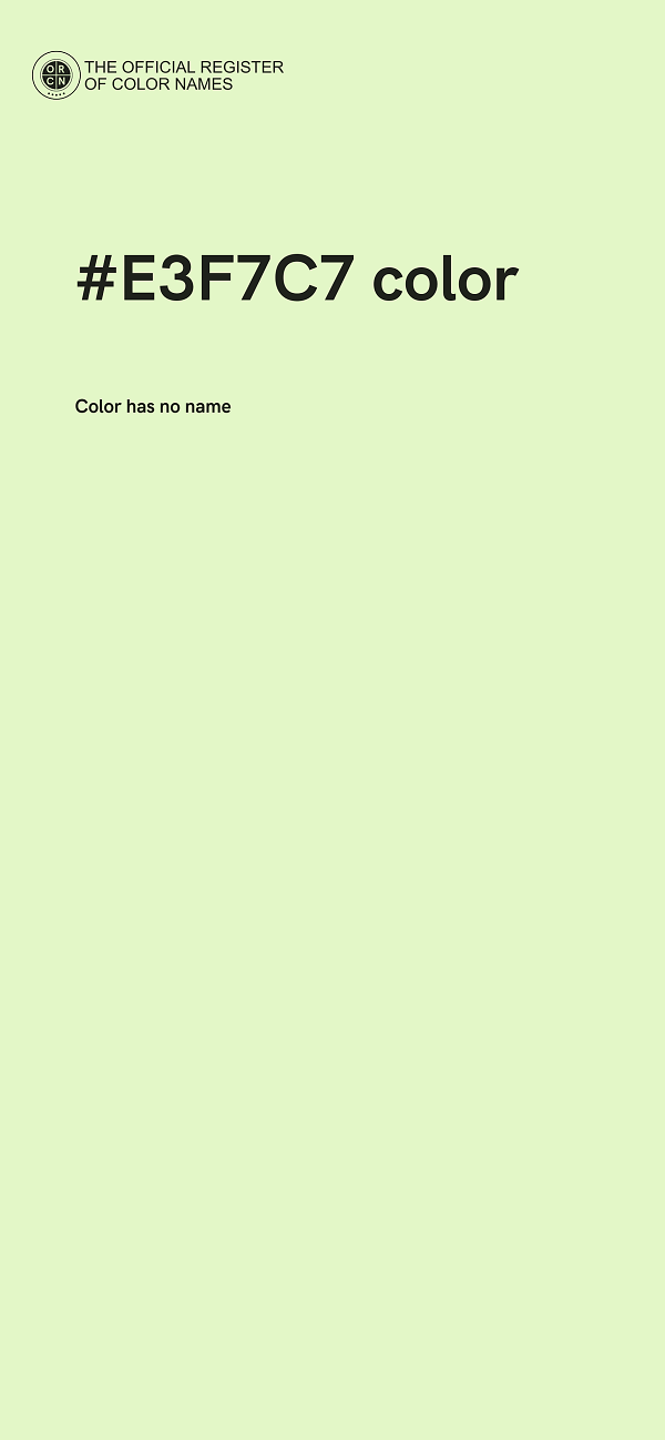 #E3F7C7 color image
