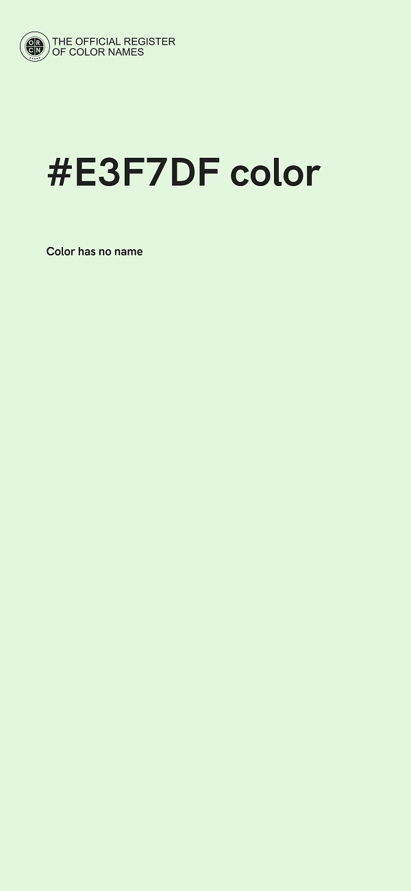 #E3F7DF color image