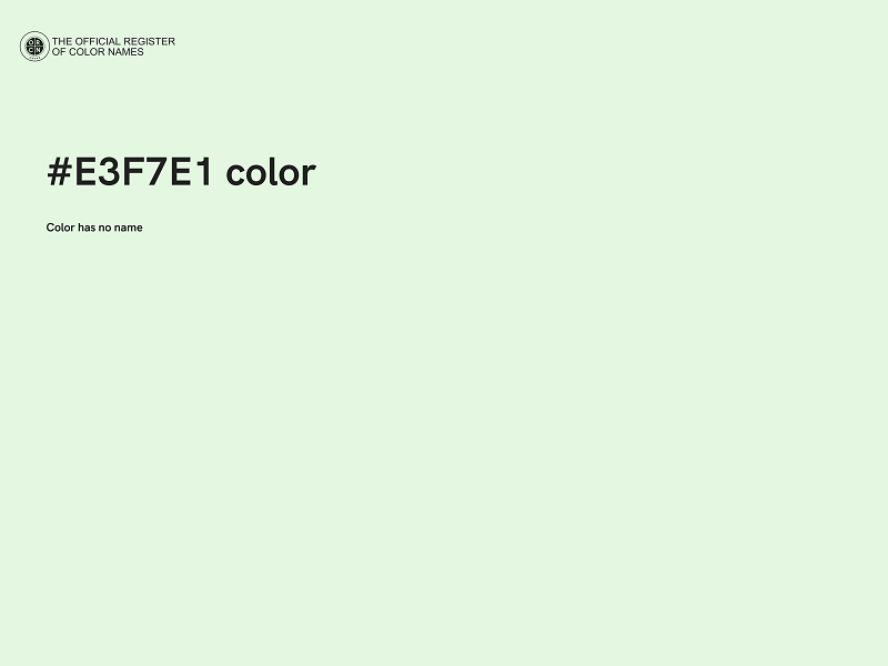 #E3F7E1 color image