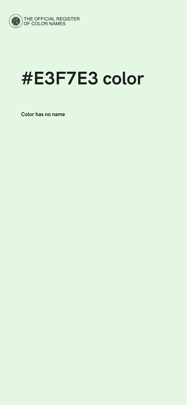 #E3F7E3 color image