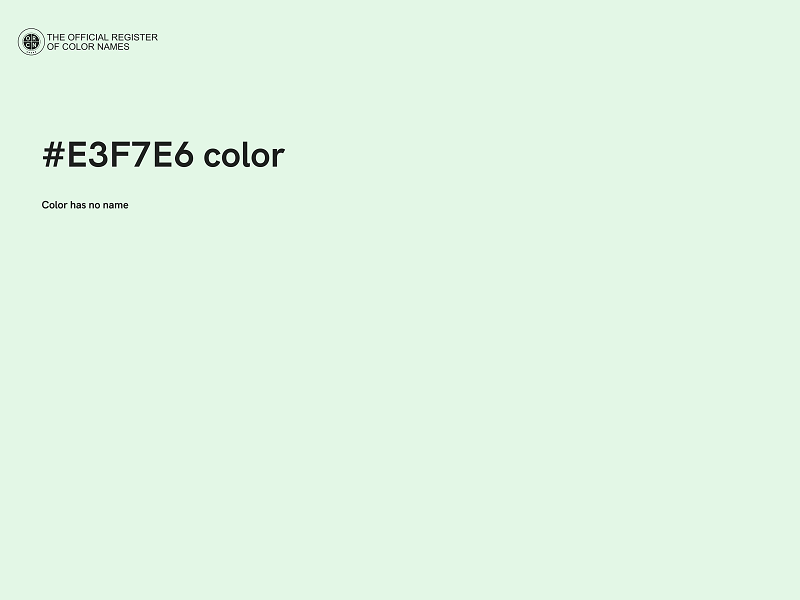 #E3F7E6 color image