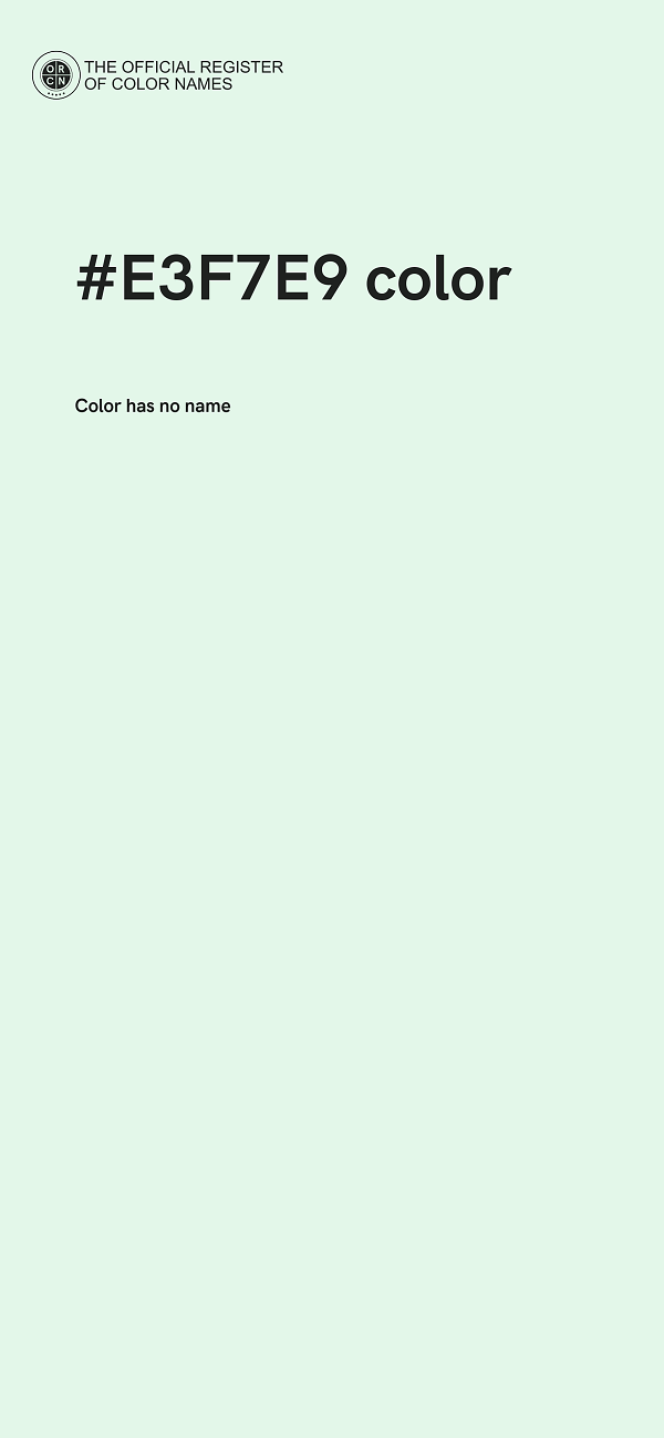 #E3F7E9 color image