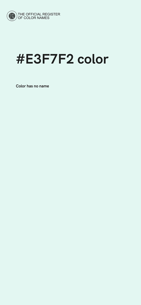 #E3F7F2 color image