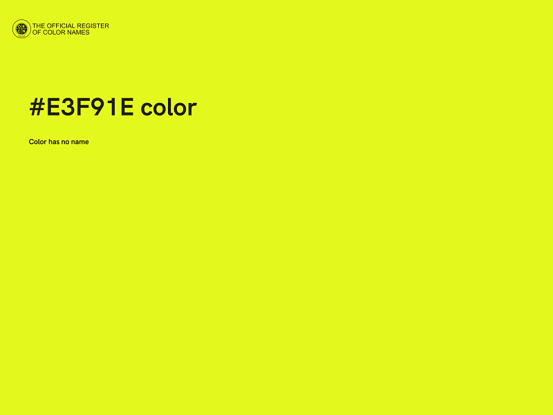 #E3F91E color image
