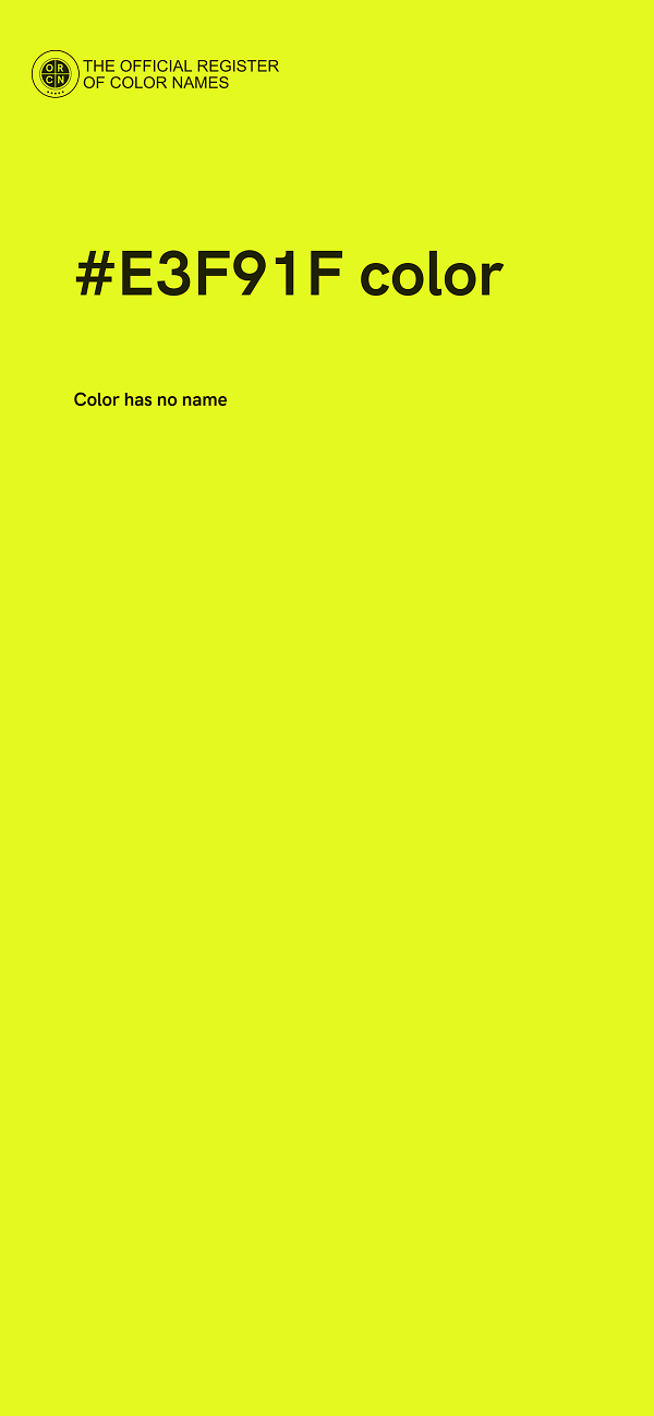 #E3F91F color image