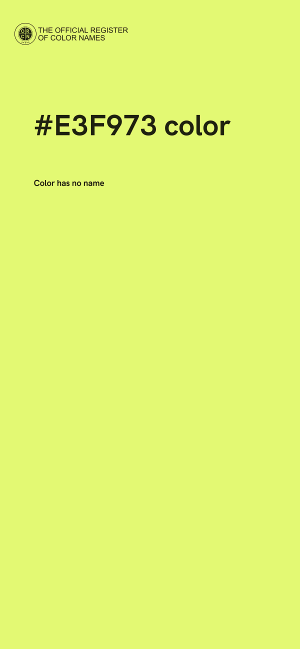 #E3F973 color image