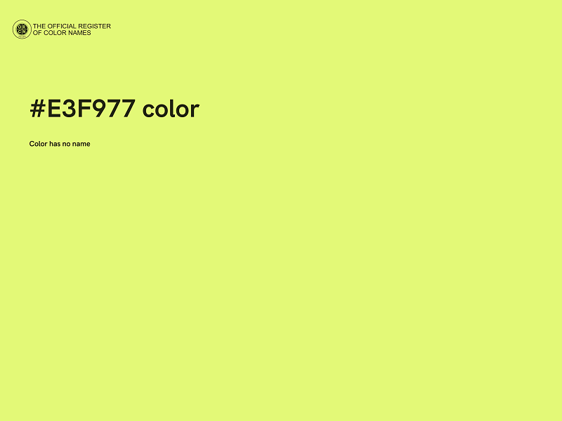 #E3F977 color image