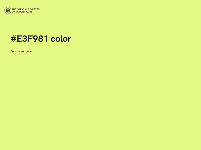 #E3F981 color image
