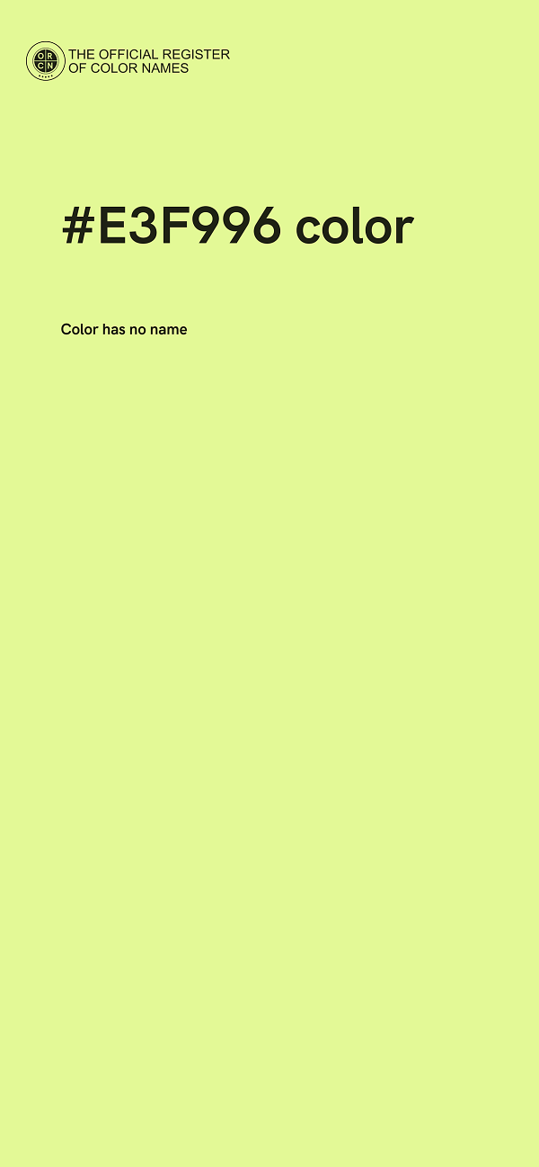 #E3F996 color image