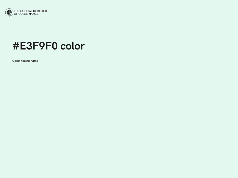 #E3F9F0 color image