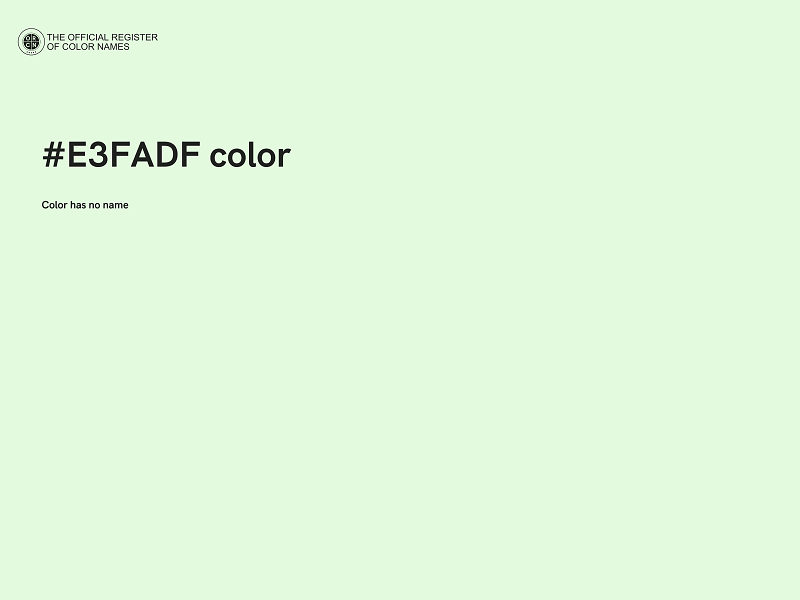 #E3FADF color image