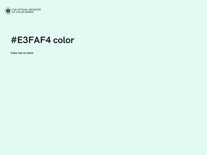 #E3FAF4 color image