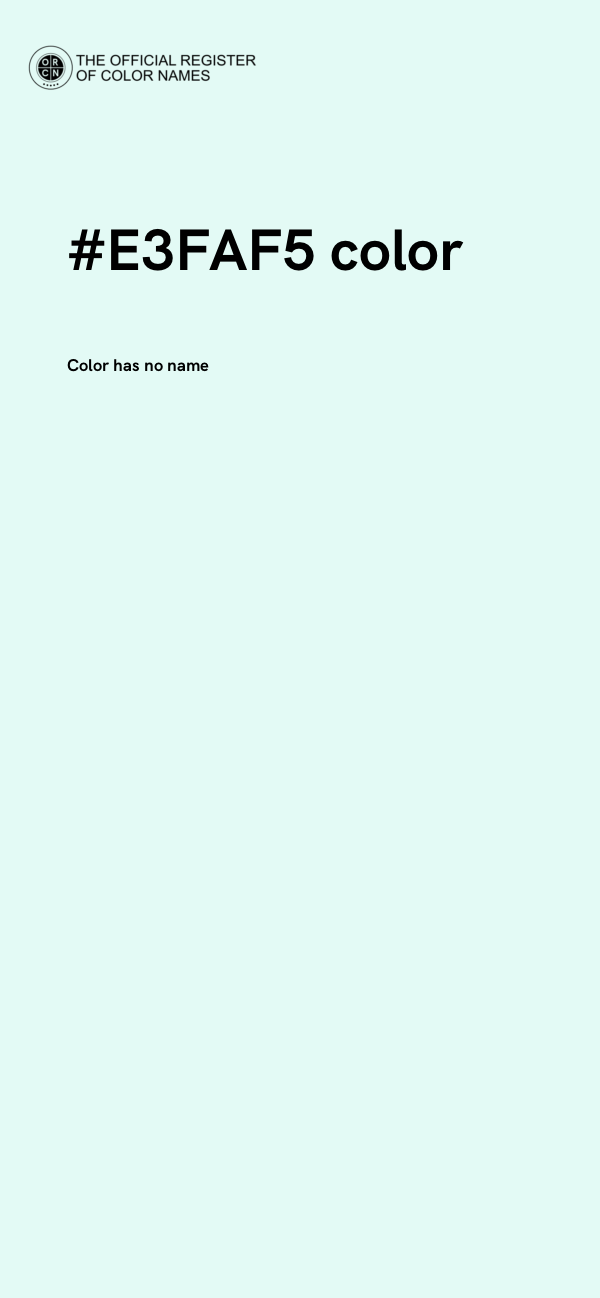 #E3FAF5 color image