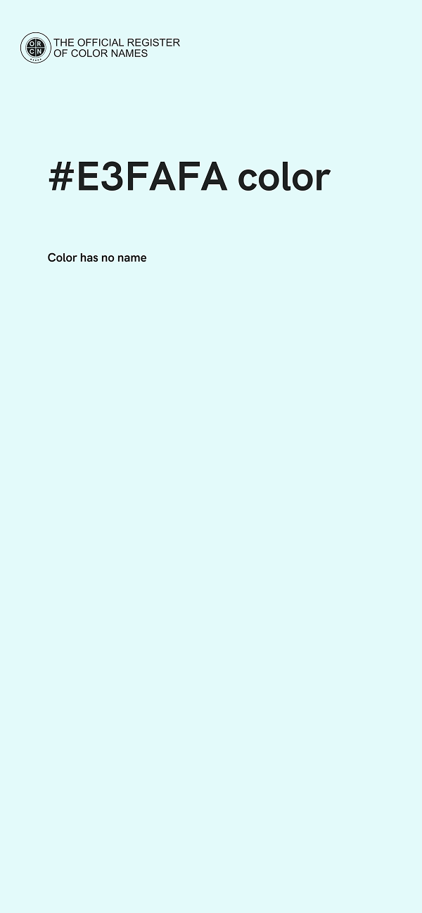 #E3FAFA color image