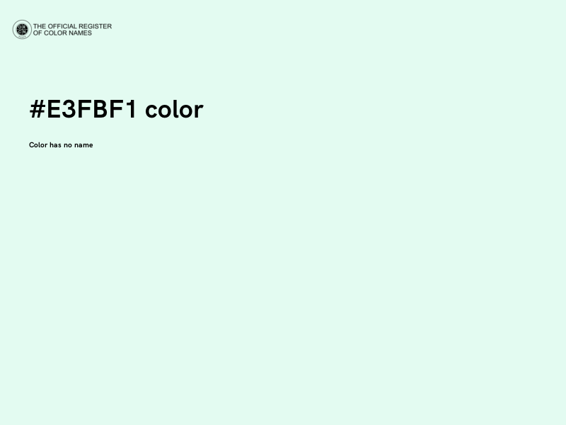 #E3FBF1 color image