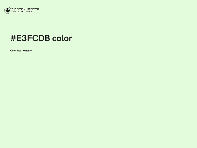 #E3FCDB color image