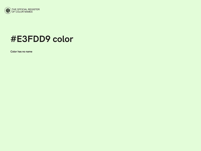 #E3FDD9 color image