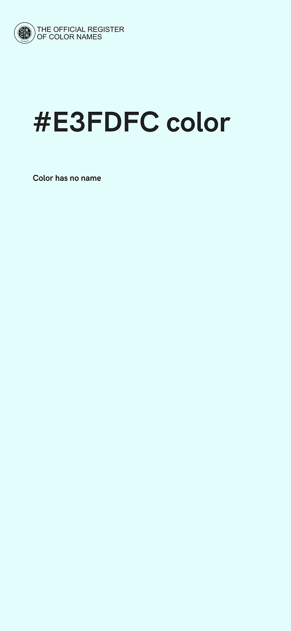#E3FDFC color image