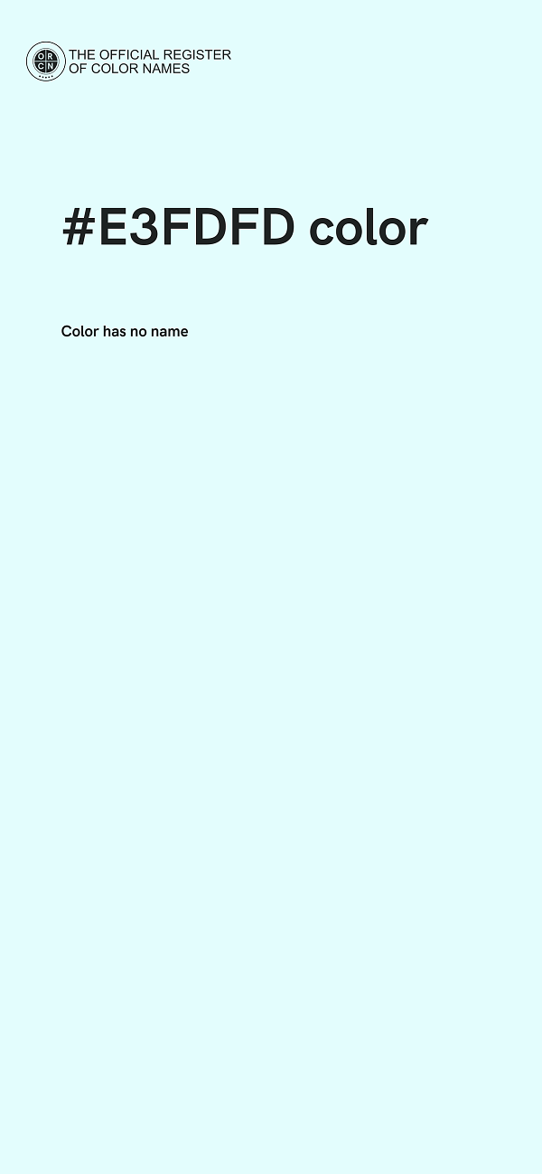 #E3FDFD color image