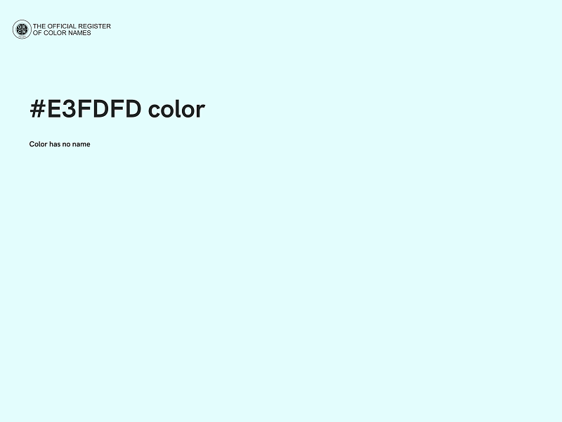 #E3FDFD color image