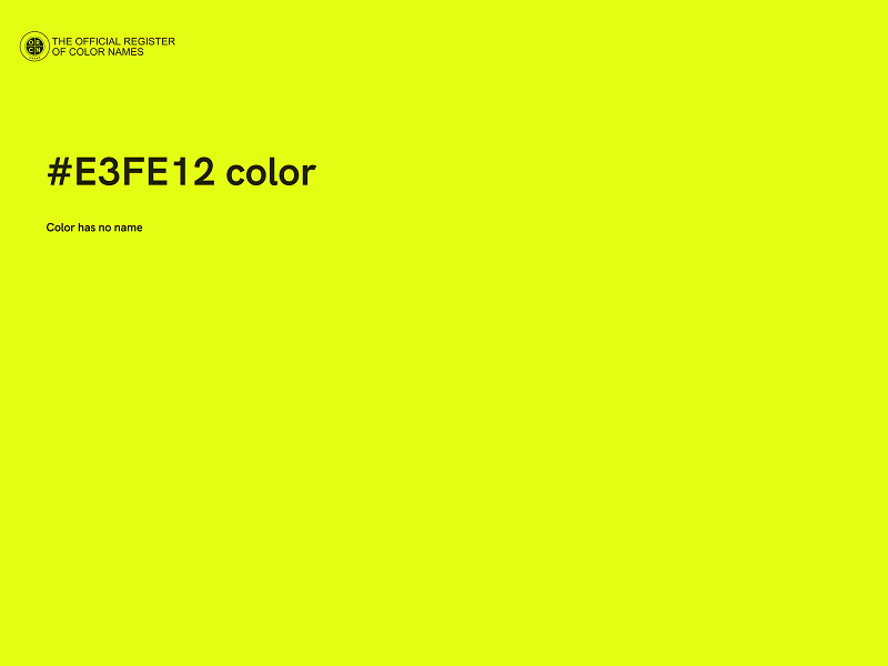 #E3FE12 color image