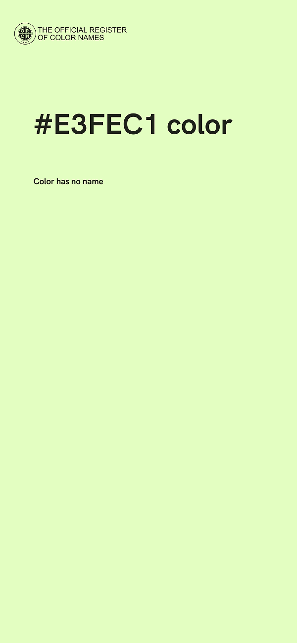 #E3FEC1 color image