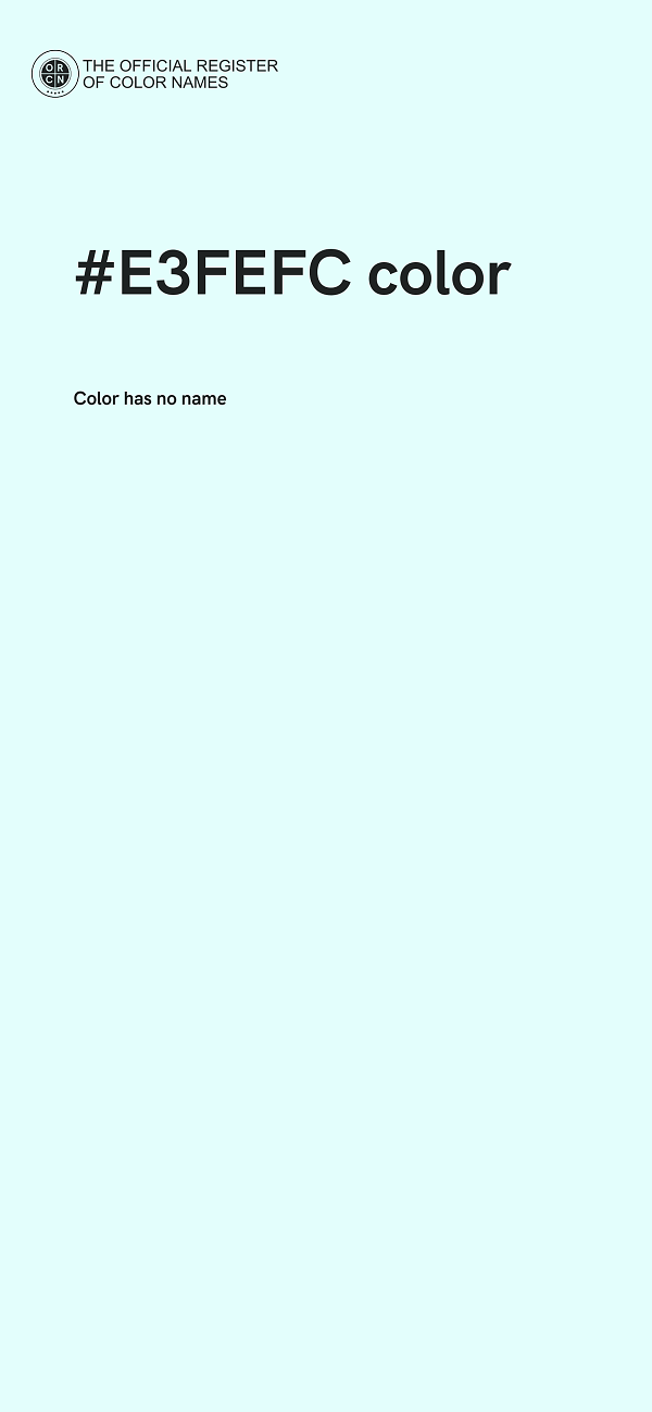 #E3FEFC color image