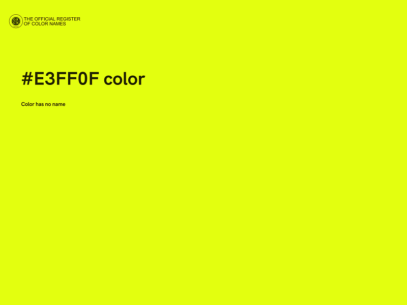 #E3FF0F color image