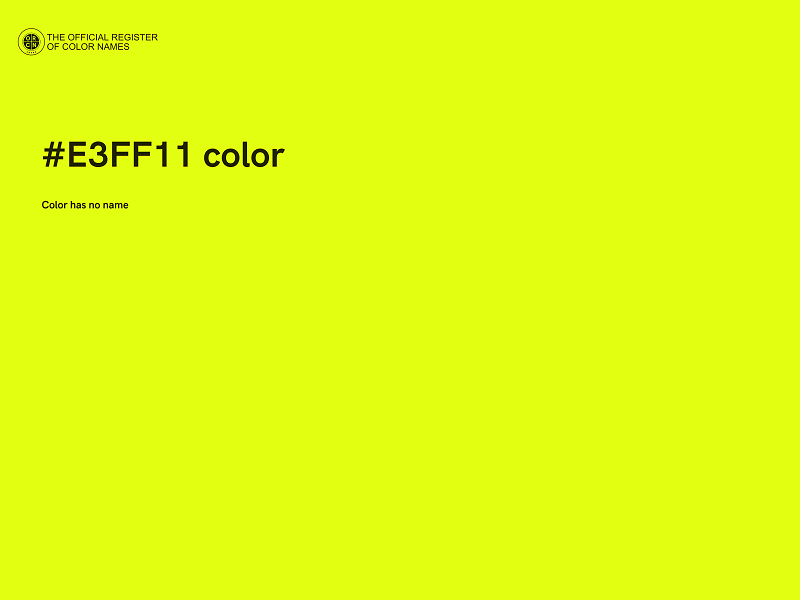 #E3FF11 color image