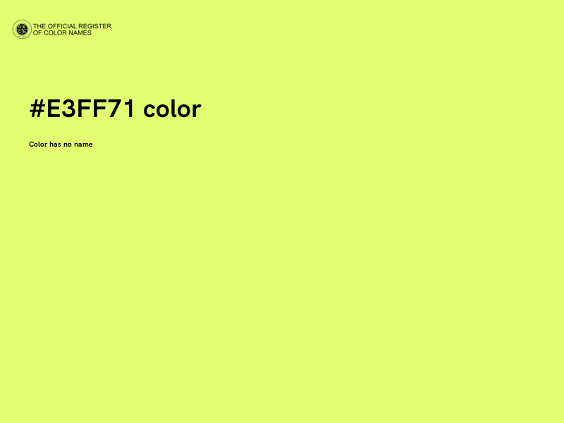 #E3FF71 color image