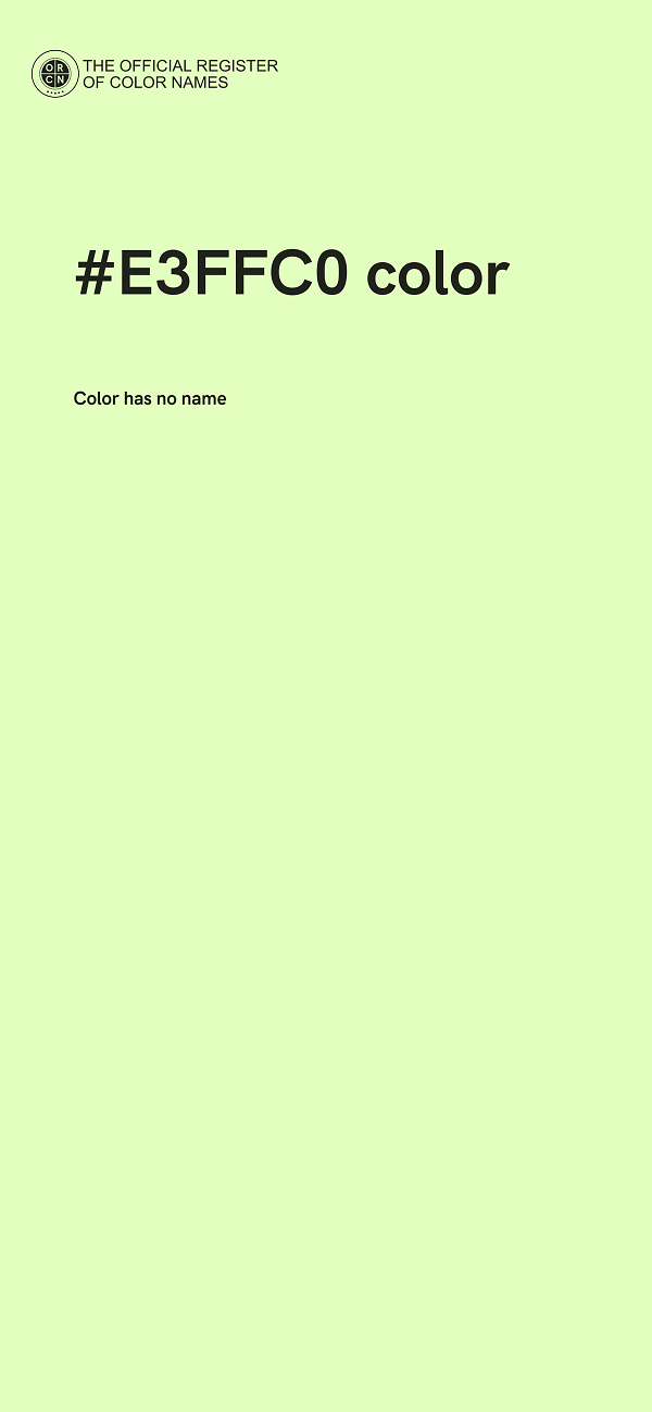 #E3FFC0 color image