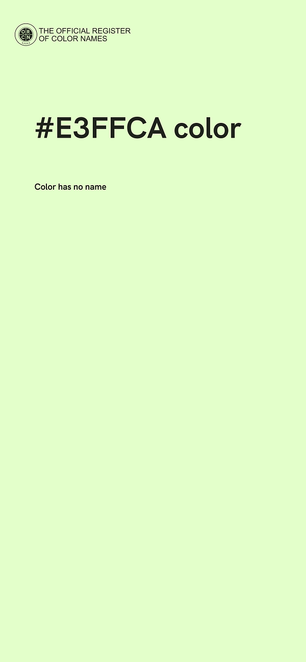 #E3FFCA color image