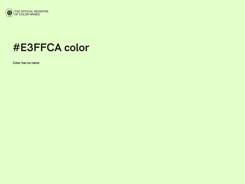 #E3FFCA color image