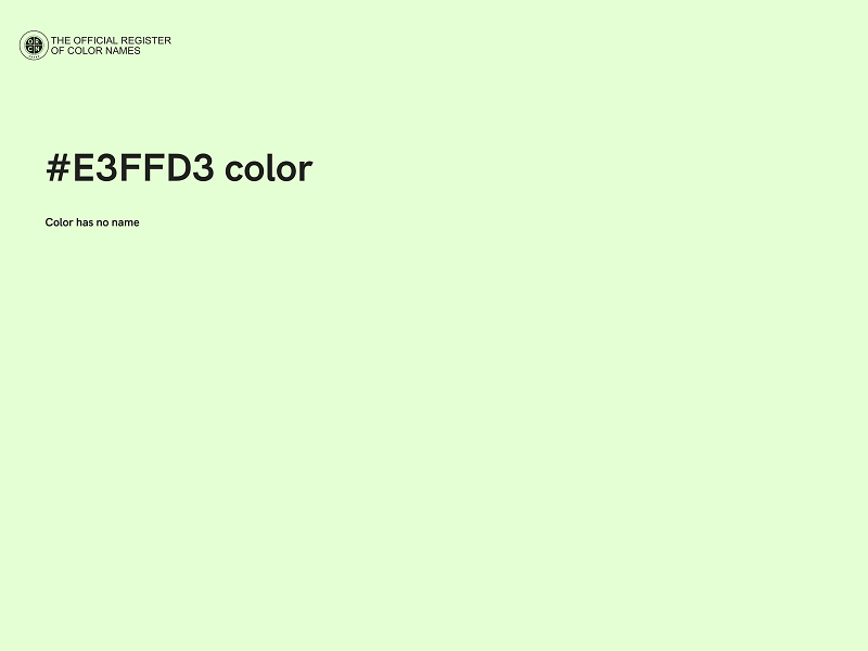 #E3FFD3 color image